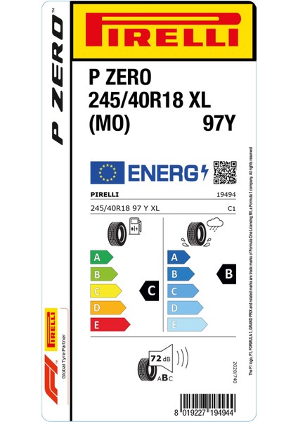 245/40 R18 97Y Xl Mo P-Zero Oto Yaz Lastiği (Üretim Yılı:2024)
