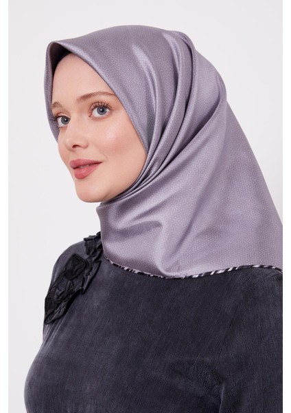 Füme Benekli Twill Ipek Eşarp modelleri