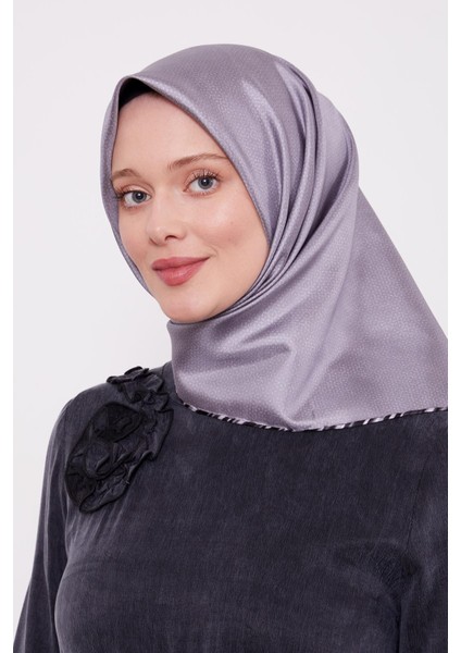 Füme Benekli Twill Ipek Eşarp fırsatları