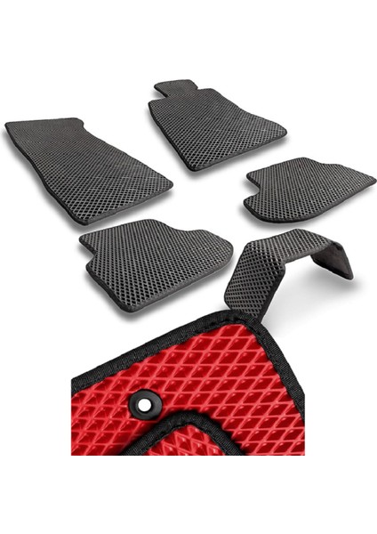 Subaru Brz Uyumlu Araca Özel Akıllı Paspas Eva Paspas Hücreli Paspas Kırmızı