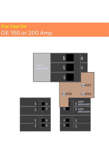 150 Veya 200 Amperlik Paneller Için Jeneratör Kilit Takımı. Ana ve Dal Kesiciler Arasında 1 1/4 Inçlik Boşluk (Yurt Dışından) fırsatları