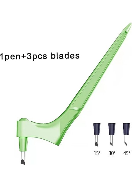 Yeşil-Set2 Tarzı Zanaat Kesme Aleti Dönen Bıçak Kağıt Kesici 3 Oyma Bıçağı Bıçakları Kesme Kalem Dıy Sanat Aşınmaya Dayanıklı Sanat Kesme Aletleri (Yurt Dışından)