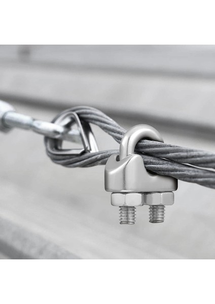 50 Adet 1/8 Inç Tel Halat Kiti M3 Metal Tel Halat Kablo Kelepçesi ve M3 Paslanmaz Çelik Yüksükler Tel Halat Arma Için (Yurt Dışından) fırsatları