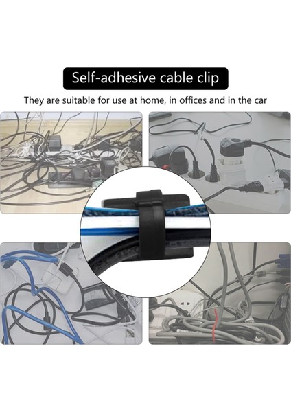 50 Parça. Kendinden Yapışkanlı Kablo Kelepçesi Plastik Dikdörtgen Kablo Klipsi Kablo Bağı Hızlı Bağlama Kablo Tel Yönetim Tutucu Araba Için (Yurt Dışından) fırsatları