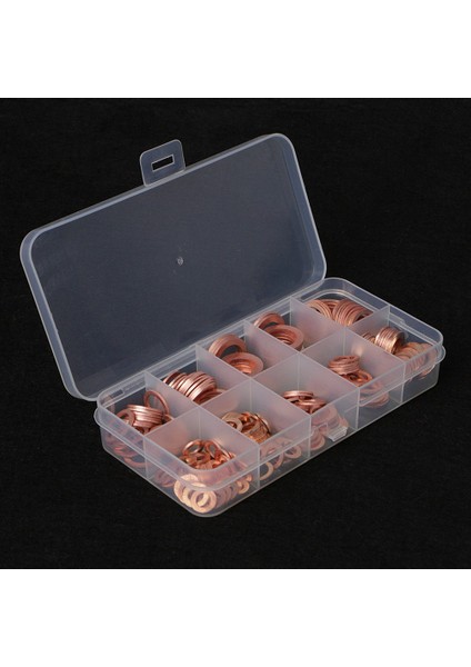 200 Adet O Ring Bakır Metrik Yıkayıcılar Çeşitler Kiti Düz Sızdırmazlık Yıkayıcı 9 Boyutları M5 M6 M8 M10 M12 M14 (Yurt Dışından) modelleri