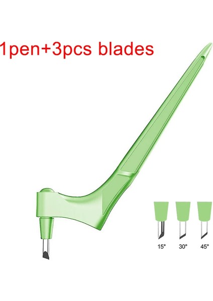 Yeşil Stil Dıy Sanat Zanaat Kesme Aleti Dönen Bıçak Kağıt Kesici 3 Bıçak Değiştirin Zanaat Kesme Bıçağı Aşınmaya Dayanıklı Sanat Kesme Aleti (Yurt Dışından)