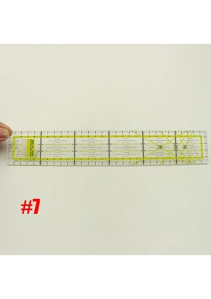 No.7 Tarzı Lastic Temizle Dikiş Patchwork Cetvel Araçları Kapitone Izgara Cetveller Kesme Desen Terziler Cetvel Dıy Dikiş El Sanatları Ölçekli Cetvel (Yurt Dışından)