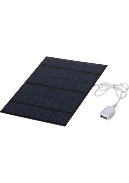 USB Kablosu ile 3.5W 6V Güneş Paneli Dış Mekan Taşınabilir Mini Güneş Paneli Pil Şarj Cihazı (Yurt Dışından)