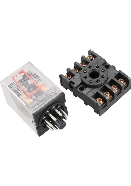 MK2P-I Şeffaf Kabuk Dpdt AC220V Bobin Güç Rölesi Soket Tabanı (Yurt Dışından)