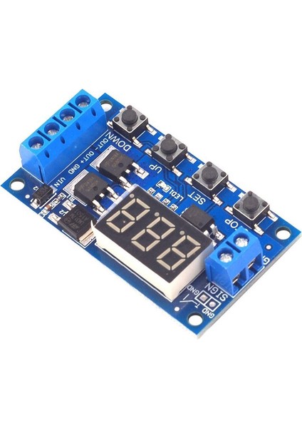 Dc 12V 24V LED Işık Dijital Zaman Gecikmesi Zamanlama Geciktirme Rölesi Anahtarı Devre Çift Mos Tüp Kontrol Panosu Modülü (Yurt Dışından)