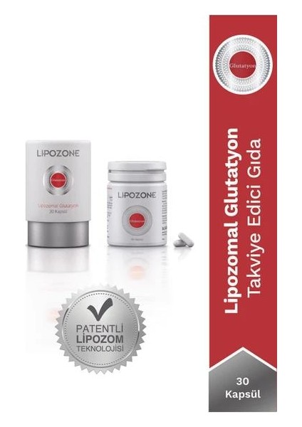 Lipozone Glutatyon 30 Kapsül Takviye Edici Gıda fiyatları