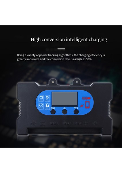 Güneş Kontrol Cihazı 30A Güneş Voltaj Regülatörü Pwm Pil Şarj Cihazı LCD Ekran Çift USB Solar Şarj Kontrolörleri (Yurt Dışından)
