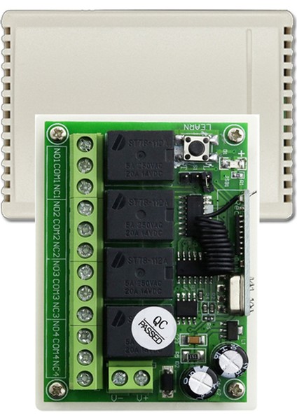 433MHZ 12V 24V Röle Modülü Alıcı + 200M Menzilli Verici Rf Kablosuz Uzaktan Kumanda Anahtarı Garaj Işık Motoru Dıy Için (Yurt Dışından)