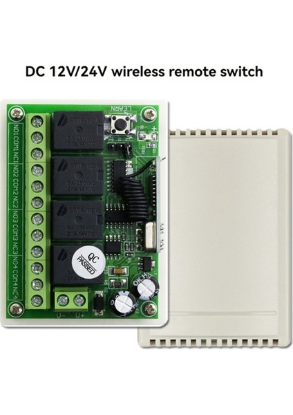433MHZ 12V 24V Röle Modülü Alıcı + 200M Menzilli Verici Rf Kablosuz Uzaktan Kumanda Anahtarı Garaj Işık Motoru Dıy Için (Yurt Dışından)