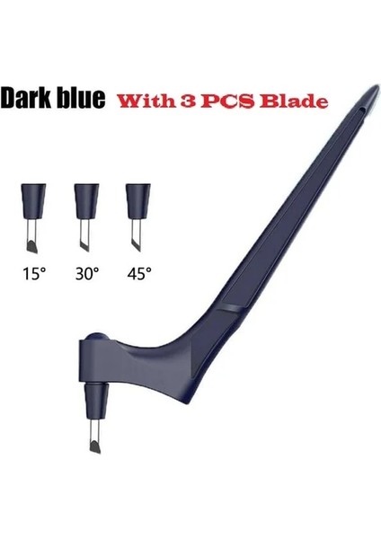 Mavi Stil Paslanmaz Çelik El Sanatları Kesme Aletleri Bıçaklar Dönen Bıçak 360 Derece Güvenlik Kesici Sanat Kesme Aleti Gyro Bıçak Aksesuarları (Yurt Dışından)