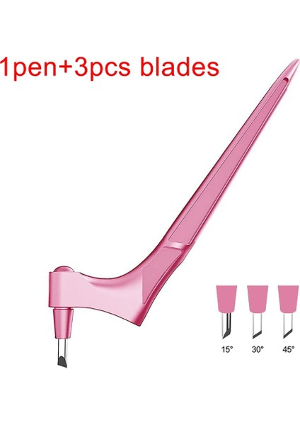 Pembe Tarzı Dıy Sanat Zanaat Kesme Aleti Dönen Bıçak Kağıt Kesici 3 Bıçak Değiştirin Zanaat Kesme Bıçağı Aşınmaya Dayanıklı Sanat Kesme Aleti (Yurt Dışından)
