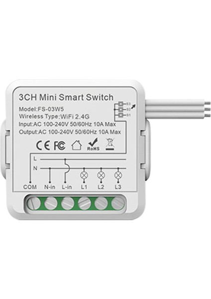 Wifi Röle Anahtar Modülü 10A 3 / 4 Kanal AC100-240V Alexa Home Mini Akıllı Anahtar Modülü ile Çalışır (Yurt Dışından)