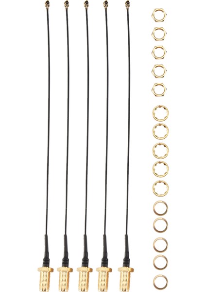 5 Adet Konnektör Anten Wifi Pigtail Sma Dişi Ipx Uzatma Kablosu 15 cm (Yurt Dışından)