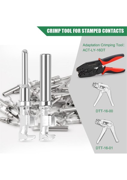 Dt Konnektör Terminal Kiti Boyut 16, Erkek Pimler 1060-16-0122 / Dişi Soketler 1062-16-0122 Açık Namlu Stili Kontak (Yurt Dışından) indirimleri