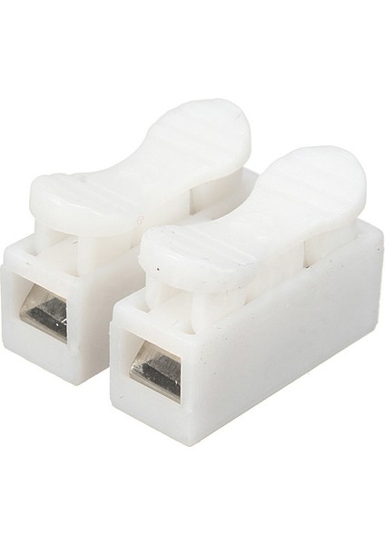 100 Adet Plastik 2 Pinli Itmeli Hızlı Kablo Konektörü Kablolama Terminali 10A 250V (Yurt Dışından)