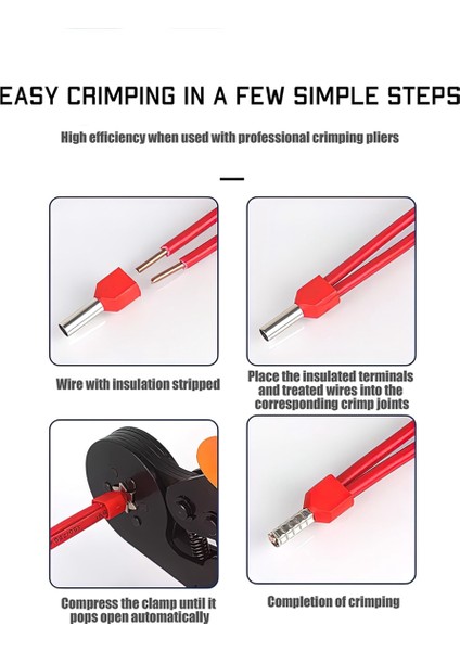 Çift Telli Yüksük Kiti, 500 Adet Tel Yüksük Terminalleri, Yalıtımlı Yüksük Sıkma Pimi Terminalleri, Kordon Pimi Uç Terminali (Yurt Dışından) fiyatları