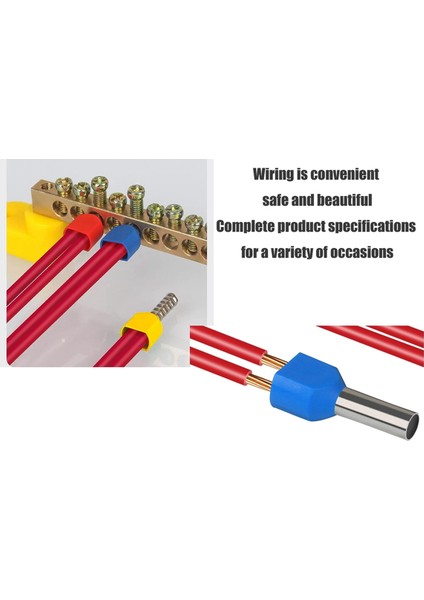 Çift Telli Yüksük Kiti, 500 Adet Tel Yüksük Terminalleri, Yalıtımlı Yüksük Sıkma Pimi Terminalleri, Kordon Pimi Uç Terminali (Yurt Dışından) indirimleri
