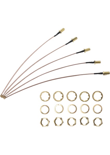 5 Adet Sma Konnektör Kablosu Dişi - Ufl/u.fl/ıpx/ıpex Rf Veya No Konnektör Koaksiyel Adaptör Montajı RG178 Kablo (Yurt Dışından)