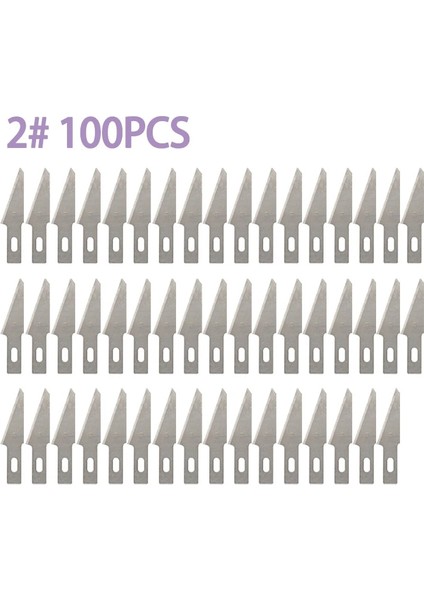 100 Adet-2 Tarzı Adet Bıçakları Paslanmaz Çelik Gravür Bıçak Bıçakları Metal Bıçak Ahşap Oyma Bıçağı Yedek Cerrahi Neşter Zanaat (Yurt Dışından)