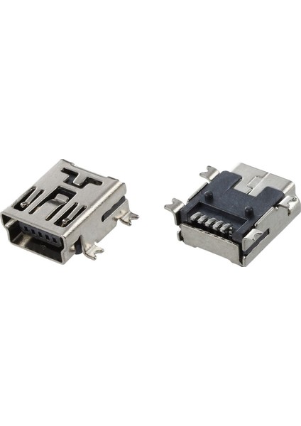 Yedek Mini USB Tip B Dişi 5 Pin Pcb Kartı Montaj Jakı Şarj Konnektörü 10 Adet (Yurt Dışından)