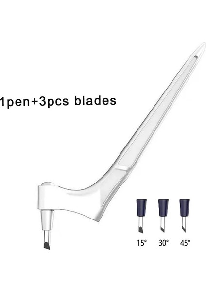 Beyaz-Set2 Tarzı Zanaat Kesme Aleti Dönen Bıçak Kağıt Kesici 3 Oyma Bıçağı Bıçakları Kesme Kalem Dıy Sanat Aşınmaya Dayanıklı Sanat Kesme Aletleri (Yurt Dışından)