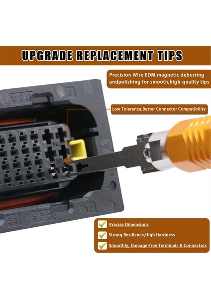 Elektrik Pim Çıkarma Alet Takımı, Çift Uçlu Yedek Terminal Çıkarma Aleti, Amp, Metri Paketi, Molex Konnektörü Için Uygun (Yurt Dışından) modelleri
