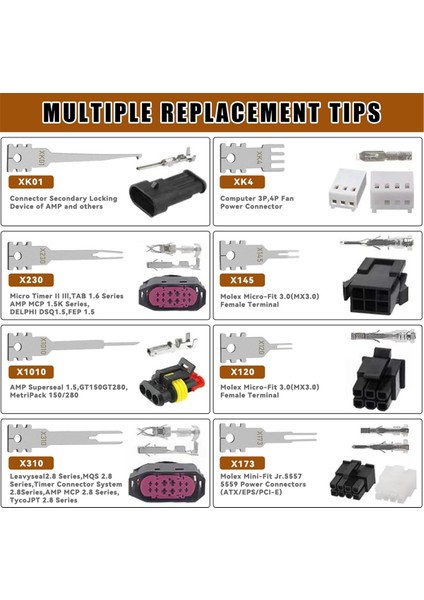 Elektrik Pim Çıkarma Alet Takımı, Çift Uçlu Yedek Terminal Çıkarma Aleti, Amp, Metri Paketi, Molex Konnektörü Için Uygun (Yurt Dışından) fırsatları