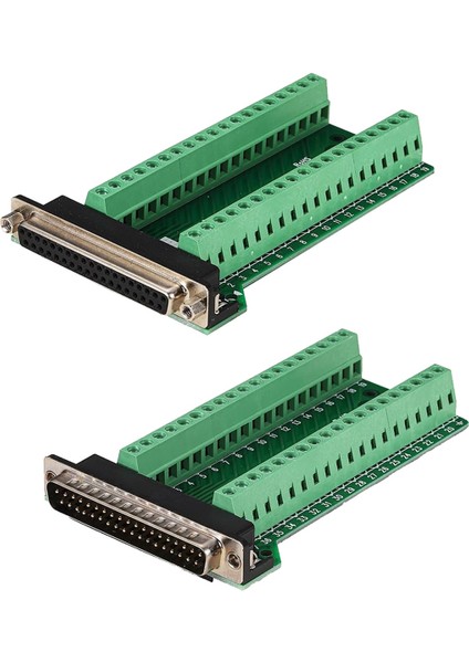 2 Adet DB37 Erkek Dişi Breakout Board Konnektörü, RS232 D-Sub Seri 37 Pin Port Terminali Lehimsiz Adaptör (Yurt Dışından)