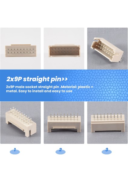 50 Adet Miner Konnektörü 2X9P Erkek Soket Düz Pim Çift Sıra Toka Asic Miner Antminer S9 S9J S9K L3+ Z9MINI Z11 (Yurt Dışından) fırsatları