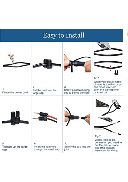 20 Adet Bağlantısız Düşük Voltajlı Peyzaj Aydınlatma Kablosu 12-18 Ölçülü Tel Konnektörleri LED Bahçe Spot Işıkları Için (Yurt Dışından) indirimleri