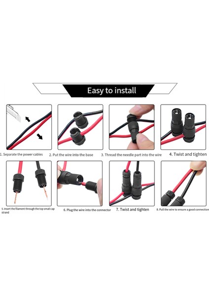 10 Adet Tel Konnektörü Peyzaj Aydınlatma Konnektörleri Su Geçirmez 12-16 Ölçü Kablo Konnektörü Dış Mekan Işıkları Için Mavi (Yurt Dışından) fiyatları