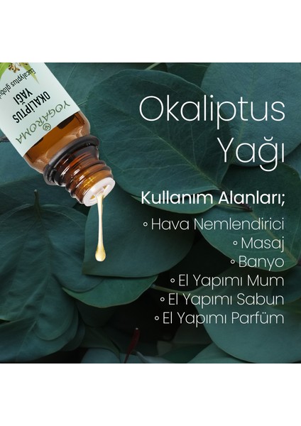 Ferahlatıcı Aromaterapi 10ml Saf ve Doğal Okaliptus Uçucu Yağ indirimleri
