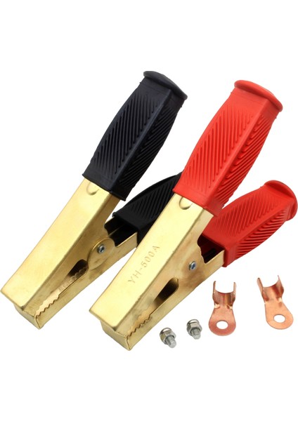 1 Çift Akü Bağlantı Kablosu Kelepçesi, Timsah Kelepçesi, 1000A Saf Pirinç Kablo Tel Klipsleri Araba Kamyonet Tekne Için Uygun (Yurt Dışından)