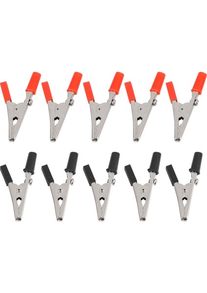Sodıal(R) 10 Adet 50MM Plastik Saplı Test Probu Metal Timsah Klipsi (Yurt Dışından)
