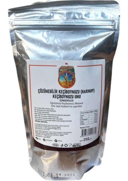 Glutensiz Çözünebilir Keçiboynuzu Unu 250 gr fiyatları