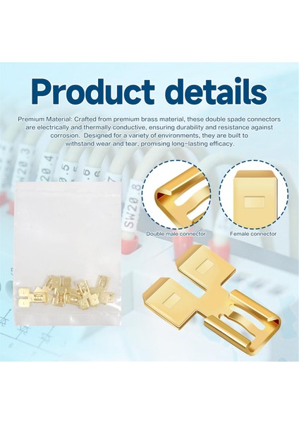 8 Adet Çift Arkalı Kürek Konnektörü Hızlı Bağlantı Kesme Elektrik Iki Yönlü Kablo Terminali Adaptörü Yalıtımsız Erkek Tek (Yurt Dışından) modelleri