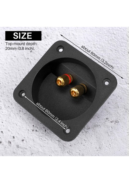 Dıy Ev Araba Stereo Vidalı Fincan Konnektörleri Subwoofer Fişleri 2 Yollu Hoparlör Kutusu Terminali Bağlama Sonrası, 2 Adet Siyah (Yurt Dışından)