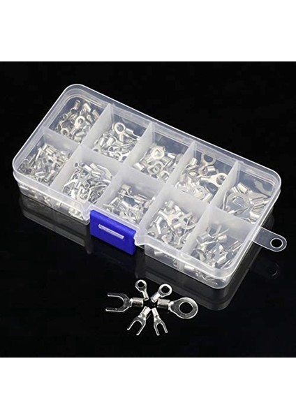 320 Adet 10 In 1 Terminaller Yalıtımsız Halka Çatal U Tipi Pirinç Terminaller Ürün Çeşitliliği Kiti Kablo Tel Konnektörü Sıkma Kürek (Yurt Dışından) modelleri