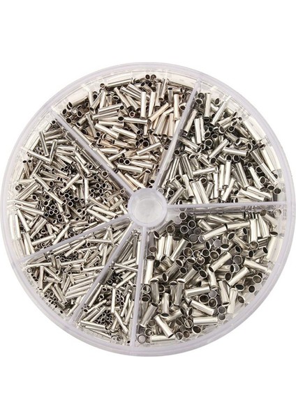 1900 Adet 0.5-2.5mm2 Yalıtımlı Bakır Sıkma Tel Konnektör Kablosu Uç Terminali Seti Seti (Yurt Dışından)