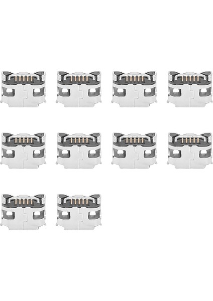 10 Adet Tip B Mikro-Usb Dişi 5 Pin Jak Bağlantı Noktası Soket Konnektör Onarım Parçaları (Yurt Dışından)