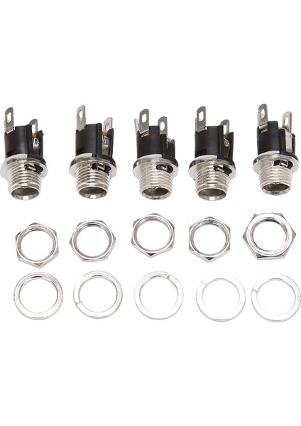 5 Adet 5.5mmx2.1mm Dc Güç Jakı Soketi Dişi Panel Montaj Konnektörü (Yurt Dışından)