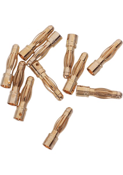 10 Adet Altın Sesi 4mm Erkek Muz Fiş Mermi Konnektör Değiştirmeleri (Yurt Dışından)