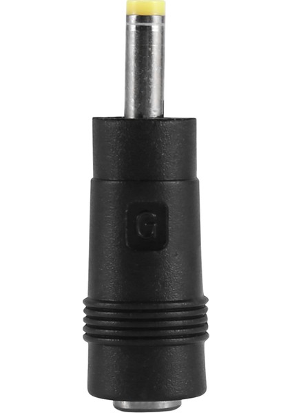 Sarı Uç 4.0x1.7 mm Erkek Fiş - 5.5x2.1mm Dişi Jak Dc Güç Konektörü Siyah (Yurt Dışından)