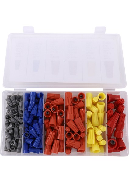 180 Adet Elektrik Teli Konnektörleri Vidalı Terminaller, Yaylı Tel Somunlar Kapak Bağlantıları Çeşitler Seti ile Kolay Bükümlü Konnektör Kiti (Yurt Dışından)