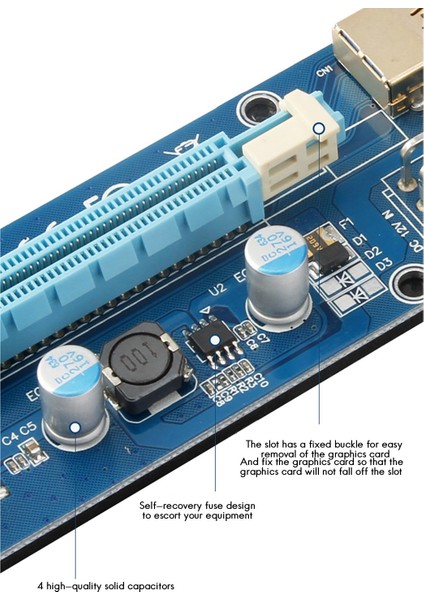 Harici Uzatma Kablosu 1x Ila 16X Adaptör Kartı VER009S 1 Için 4 Harici Grafik Kartı Pcı-E (Yurt Dışından) modelleri